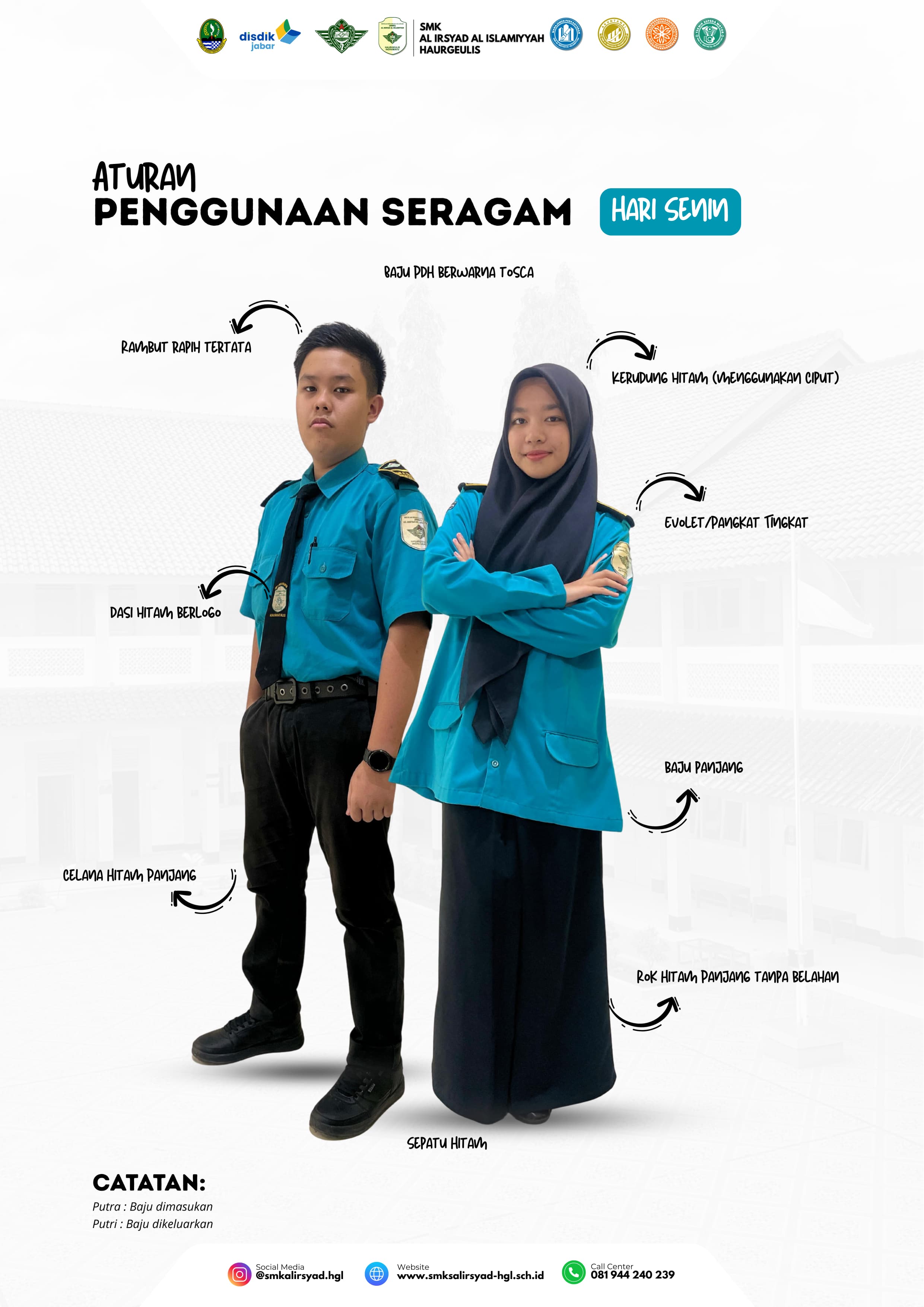 Penggunaan seragam hari senin